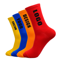 Chaussettes pour hommes personnalisables en coton tricoté, mi-mollet, anti-odeur, avec logo dessin animé sur le bord, taille unique, toutes saisons, en stock