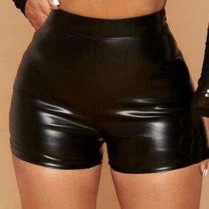 Viviblook Z414ST08 Femmes Rétro Y2k Imprimé Léopard Sans Manches Gilet Slim Fit Pantalon En Cuir Shorts 2 Pièces Ensemble - Product Image 3