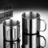 Grosir Cangkir Kopi Tumbler Vakum Isolasi Stainless Steel 304 Klasik Ramah Lingkungan dengan Pegangan Lipat untuk Hadiah Bisnis
