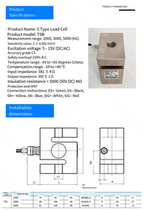 Système de pesage Veidt pour capteurs TSB-3t et TSB-5t, TOLEDO, affichage numérique, pesage précis avec lecture numérique. Petite taille D - Product Image 3