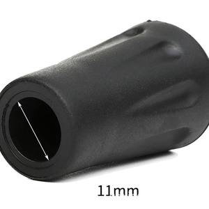 Embout en caoutchouc pour bâton de trekking, manchon de protection cylindrique 39 mm, plastique noir antidérapant, absorbant les chocs, résistant à l'usure - Product Image 2
