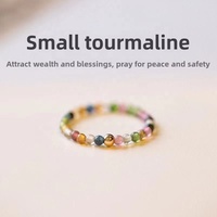 Schmuck für Männer und Frauen Gesundheitsschutz Reichtum Anziehend Naturstein Kristallring Elastisches Band Facettierter Türkis Modische Ringe