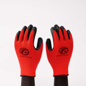 Guantes de trabajo de seguridad para construcción de servicio pesado Guantes de jardín protectores con revestimiento de látex y poliéster con agarre industrial - Product Image 5