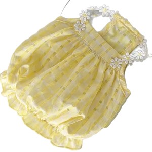 Summer Pet <b>Clothes</b> - Yellow <b>Cat</b> Tank Top for Outings, Bichon Frise, Schnauzer, and Small Dogs - Thin and Lightweight DIY - Product Image 3