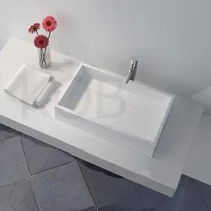 CK2019 Yapay katı yüzey dikdörtgen benzersiz banyo lavabo Parlak havzası lavabo yalak lavabo