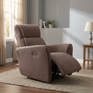 Brown Fabric <b>Recliner</b> Chair Adjustable Power <b>Recliner</b> Armchair Single Seat Lounge Chair for Elderly Home Use - Product Image 2