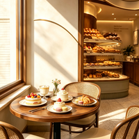 Vitrines de présentation en verre sur mesure pour la vente au détail, adaptées à la décoration intérieure de cafés de luxe