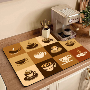 <span class=keywords><strong>Tapis</strong></span> <span class=keywords><strong>de</strong></span> bar à café absorbant pour comptoir, <span class=keywords><strong>tapis</strong></span> <span class=keywords><strong>de</strong></span> séchage <span class=keywords><strong>de</strong></span> vaisselle pour accessoires <span class=keywords><strong>de</strong></span> <span class=keywords><strong>cuisine</strong></span>, dissimule les taches, avec dos en caoutchouc noir pour machine - Product Image 6