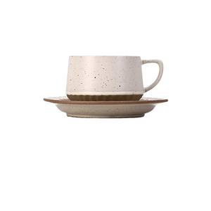 Juego de platillos de taza de café de gres Retro nórdico, cerámica japonesa moderna para uso comercial, fiestas, venta al por mayor transfronteriza para leche - Product Image 5