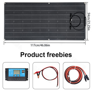 Panneau solaire flexible PET 120W |   Chargeur solaire portable pour batteries marines et de camping-cars - Product Image 2