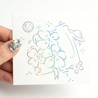 Autocollant holographique personnalisé à transfert laser, film arc-en-ciel irisé, décalcomanie prédécoupée gratuite pour gobelet, bouteille, coque de téléphone, boîte cadeau