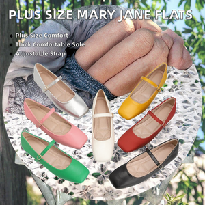 Zapatos Planos de Mujer, Talla Grande 42 43 44, Ligeros, Transpirables, Suaves, Estilo Mary Jane, para Primavera/Verano, Casuales, Tipo Bailarina - Product Image 2
