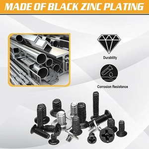 Juego de 360 tornillos Phillips de cabeza plana de acero inoxidable M2 M2.5 M3 KM, acabado negro, para ordenadores portátiles, gafas y otros dispositivos. - Product Image 6