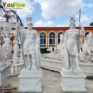 Statue de guerrier romain <span class=keywords><strong>en</strong></span> marbre grandeur nature pour jardin - Product Image 4