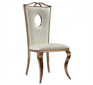 Nouvelle chaise de banquet moderne en acier inoxydable en métal pour l'hôtel - Product Image 2