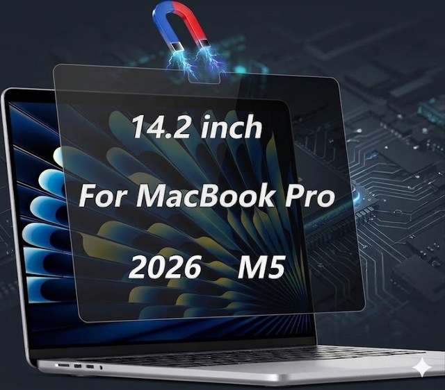 LX Tech Magnetic Soft PET Privacy Screen Protector   For MacBook Pro 2026 14.2inch M5 Removable Laptop Anti-SPY Protection