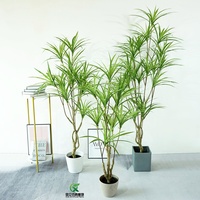 Plante artificielle réaliste en forme d'araignée, fausse orchidée couronne en pot avec tronc torsadé