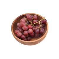 Petits bols et assiettes en bois pour salade de fruits (mangue), bols en noix de coco et ensembles de cuillères en bois pour la cuisine
