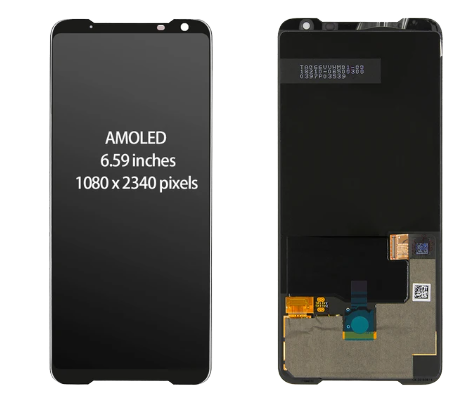 LCD Touch Screen Digitizer Assembly for ASUS ROG Phone 2/3/5 Models ZS600KL/ZS660KL/ZS661KS/ZS673KS with 1 Year Warranty