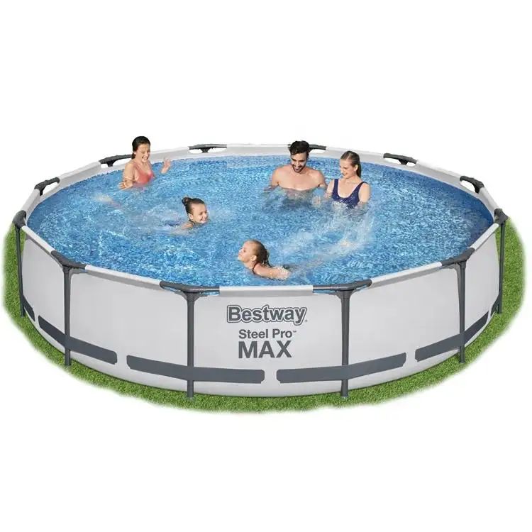 2024 Bestway 56595 4.27m x 84cm piscina in plastica con struttura in metallo rotonda formato famiglia