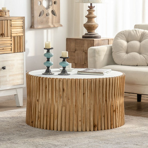 <span class=keywords><strong>Mesa</strong></span> de centro de madera de lujo, <span class=keywords><strong>mesa</strong></span> auxiliar moderna de combinación de tamaño <span class=keywords><strong>para</strong></span> <span class=keywords><strong>sala</strong></span> de estar y sofá - Product Image 3