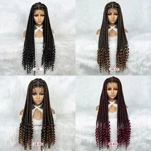 Pelucas Trenzadas sin Pegamento al por Mayor, Pelucas Trenzadas con Frente de Encaje Transparente HD 360 para Mujeres Negras - Product Image 3