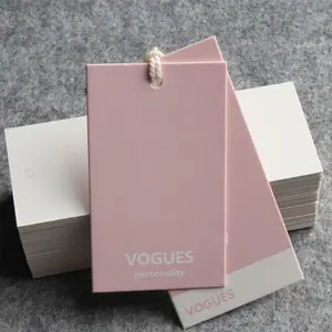 Luxury Cardboard Custom Design Printing Clothing Paper wig With String Thank You Card eco friendly silicone Hang Tag jacket