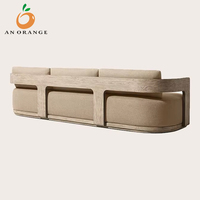 Juego de Sofás de Madera para Exteriores de Diseño Moderno, Muebles de Jardín de Lujo para Hoteles, Villas, Casas de Campo, Parques y Salas de Estar