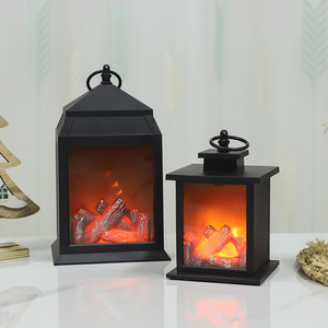 Lampe de Cheminée Déco Led Créative pour la Maison Lampe de Cheminée Simulation Décoration de Noël Lampe à Flamme de Maison Forme de Lanterne - Product Image 4