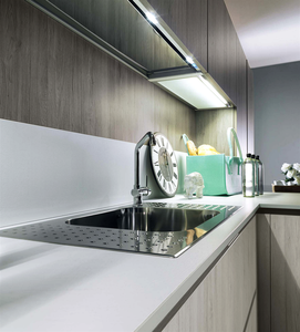 Meubles de cuisine commerciaux <span class=keywords><strong>pour</strong></span> hôtels, menuiserie, placage hôtelier, placage naturel, tambour, comptoir en marbre artificiel, charnière - Product Image 6