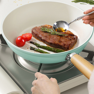 <span class=keywords><strong>Mejor</strong></span> venta 22/24cm Cocina Cocina Antiadherente <span class=keywords><strong>Huevos</strong></span> Steak Hierro Frier Pan Antiadherente Cerámica recubierta sartén con tapa - Product Image 2