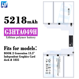 Batería recargable de iones de litio G3HTA049H para Microsoft BO0K 2 generación 13.5 pulgadas con tarjeta gráfica independiente/1835 - Product Image 2