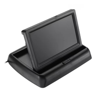 Promoción caliente 4,3 pulgadas 2 Din plegable OLED LCD TFT Monitor de coche Mini TV con ayuda inversa para tablero de escritorio o uso portátil