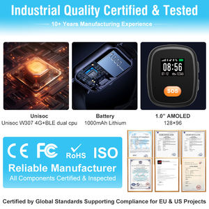 L15 प्रो बच्चों और बुजुर्ग ट्रैकिंग घड़ी 4 जी सिम कार्ड के साथ दो-तरफा कॉल लाउडस्पीकर एक क्लिक प्लास्टिक घड़ी का पता लगाने में मदद करता है - Product Image 5