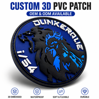Patch PVC 3D personnalisé en relief, badge en caoutchouc souple, imperméable et durable pour équipement tactique, vêtements d'extérieur, sacs et chapeaux