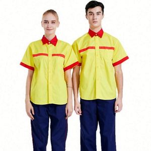 Uniforme de Trabajo Industrial Personalizable al por Mayor con Logotipo, 100% Algodón, Antiarrugas, Cinta Reflectante Naranja, Primera Promoción - Product Image 5