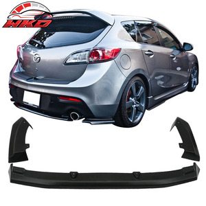 เหมาะสำหรับ Mazda 3 Hatchback ปี 10-13 ชุดแต่งดิฟฟิวเซอร์หลัง 3 ชิ้น สำหรับท่อไอเสียคู่ อะไหล่รถยนต์ อุปกรณ์ตกแต่งรถยนต์ - Product Image 1