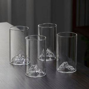 Tasse à thé classique à double paroi en verre borosilicate résistant à la chaleur avec poignée, transparente, ronde, 350 ml, cadeau d'affaires - Product Image 2