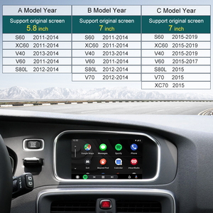 Carplay Inalámbrico para Volvo XC60 S60 V40 V60 S80 V70 XC70, Módulo de Accesorios para Auto, Android Auto, Airplay, Mirror Link - Product Image 4