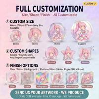 Brique acrylique transparente premium personnalisée, bloc acrylique anime amour, design de personnage imprimé UV, faible MOQ, dropshipping, décoration
