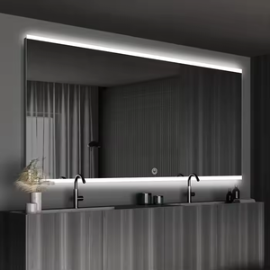 Specchio da <span class=keywords><strong>Bagno</strong></span> di Lusso Impermeabile Moderno Antiappannamento con Interruttore Touch Smart e Illuminazione LED per Hotel - Product Image 1