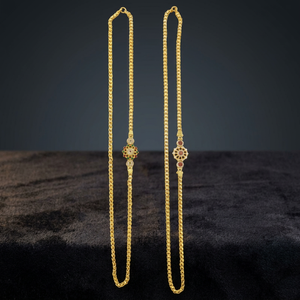Cadenas de Moda al por Mayor de Latón con Baño de Oro de 14K, 18K, 24K y Piedras de Circonita Cúbica, Collares Tradicionales de Joyería Chapada en Oro de 24K con Piedras de Circonita Cúbica - Product Image 3