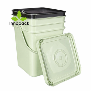 <span class=keywords><strong>Bidones</strong></span> de Plástico Cuadrados Negros al por Mayor, Cubo de Plástico Grande de 20l con Asa y Tapa en <span class=keywords><strong>Venta</strong></span> - Product Image 2