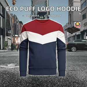 เสื้อฮู้ดดี้พิมพ์ลายโลโก้ Puff 350gsm ผ้าฟลีซรีไซเคิลแบบมีซับใน ทรงหลวม ไหล่ตก สีพื้น ย้อมสีธรรมชาติ  แบบยูนิเซ็กส์ สำหรับผู้ชาย - Product Image 2