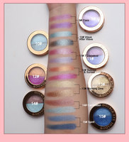 Palette de fards à paupières 2 couleurs, vente en gros, cosmétiques personnalisés, haute pigmentation, fard à paupières scintillant mat