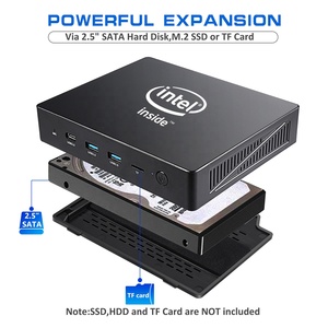 Al1 Intel <span class=keywords><strong>Z8300</strong></span> 4G 64G Mini PC với cổng VGA Linux wins10 OS Mini PC Intel Apollo hồ J3455 TV Box không quạt máy tính Mini PC - Product Image 5