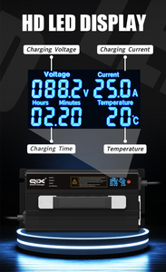 شاشة ليد شاحن بطارية ذكي 12 فولت 50 أمبير 24 فولت 50 أمبير 48 فولت 35 أمبير 60 فولت 30 أمبير 72 فولت 25 أمبير بطارية ليثيوم حمض الرصاص LiFePO4 - Product Image 4