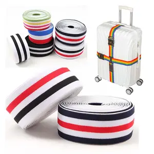 4cm Custom High Tenacity Binary Color Stripe Jacquard Elastic Tape for Underwear Waist Band