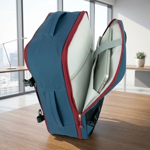 Expandable Polyester Travel Backpack Zipper Closure Waterproof Carry Flight Approved <strong>Weekender</strong> Laptop Compartment Business <strong>Trip</strong> - Product Image 5