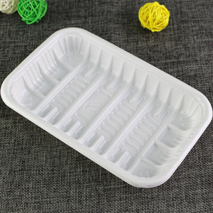 White transparent tray supermarket disposable PP plastic fresh tray vegetable food packaging tray